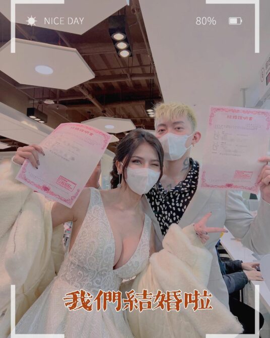 蕾菈披白紗曬結婚證書！甜告白男友：嫁給他不是衝動是憧憬