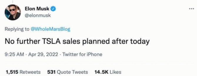 馬斯克為買 Twitter 籌措資金，使特斯拉股票大跌 12%