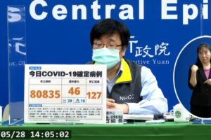 今本土+80835例及境外移入+46、死亡人數+127