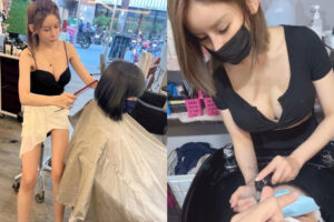 火辣辣！「最性感設計師」胸前中空裝剪髮　曝經營哲學：靠實力留住客人