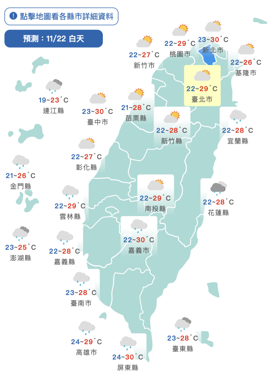 明起變天！降雨範圍大「雨彈連炸3天」　投票日好天氣