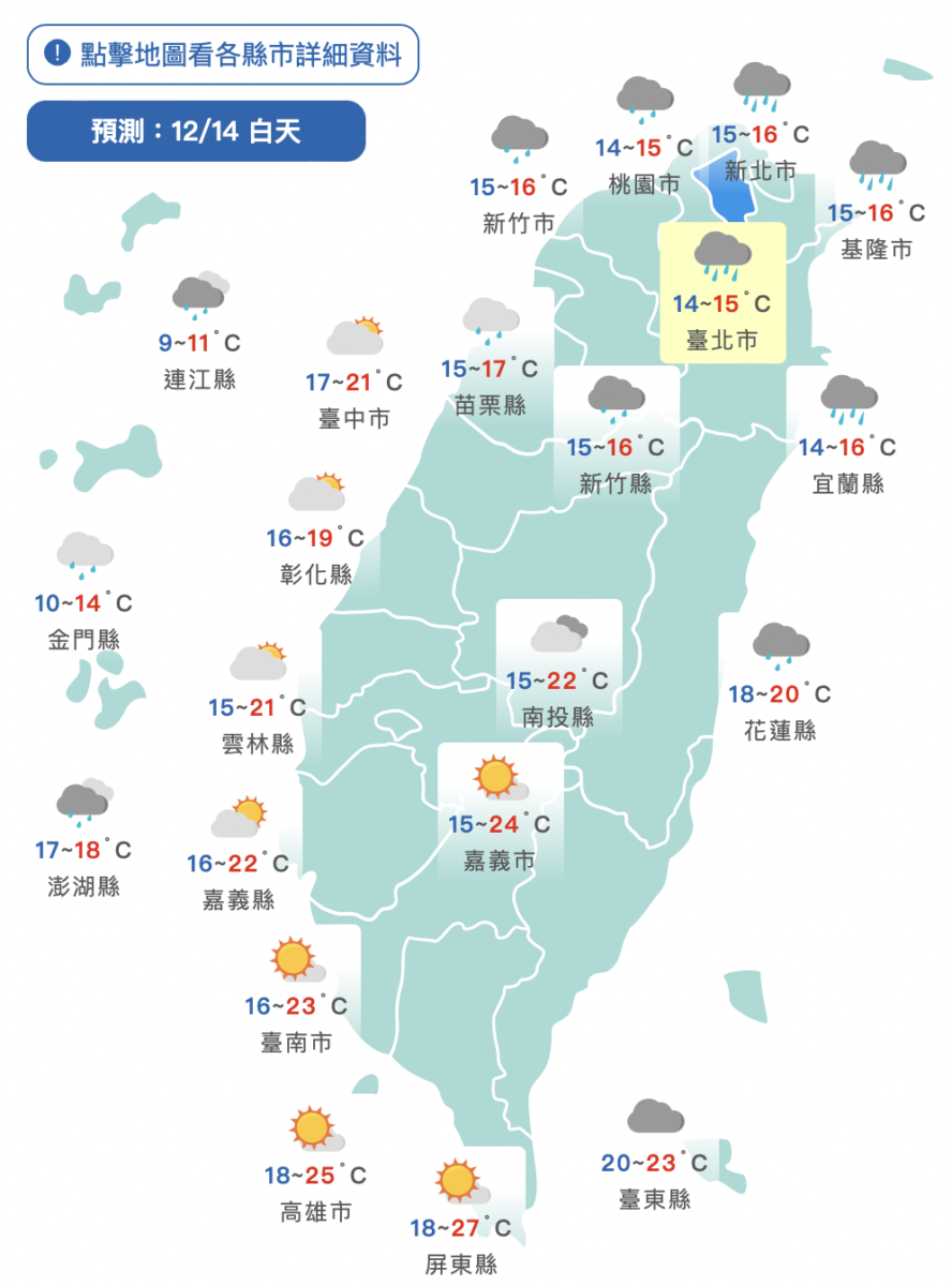 寒流來襲全台急凍！週末體感溫度僅2°C　吳德榮曝回暖時間點