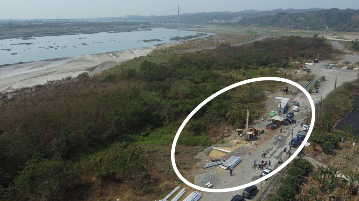 影/屏東鑿井抗旱 里港鄉民憂沒水抗議怒吼要求停工