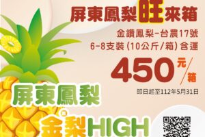 屏東金鑽鳳梨旺旺來 買箱送摸彩