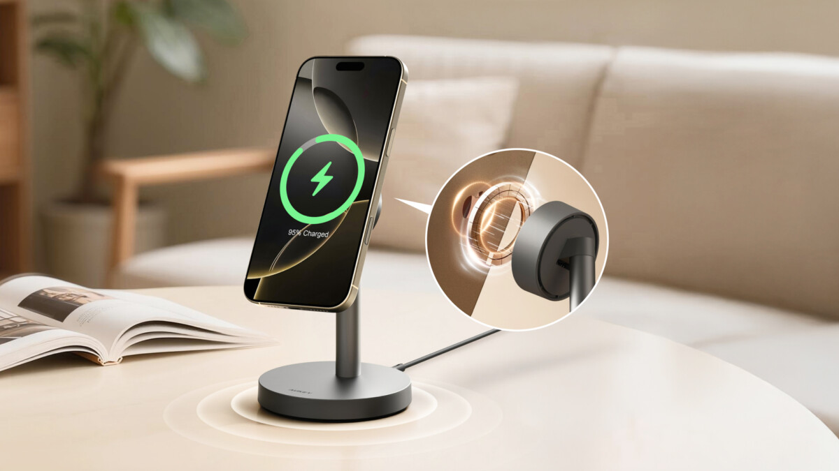 充電功率提升70% AUKEY MC111 MagFusion 1X Qi2.2 25W磁吸無線充電器 12/18啟動預購