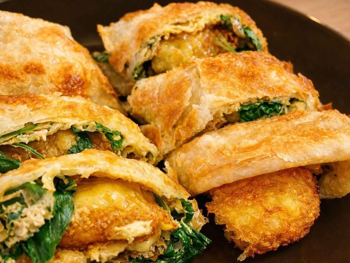 【樂晨早午餐】職人研發澎湖馬公必吃千層酥皮蛋餅，口感如港式叉燒酥般層次分明（圖/Medick Marketing Ltd.提供）