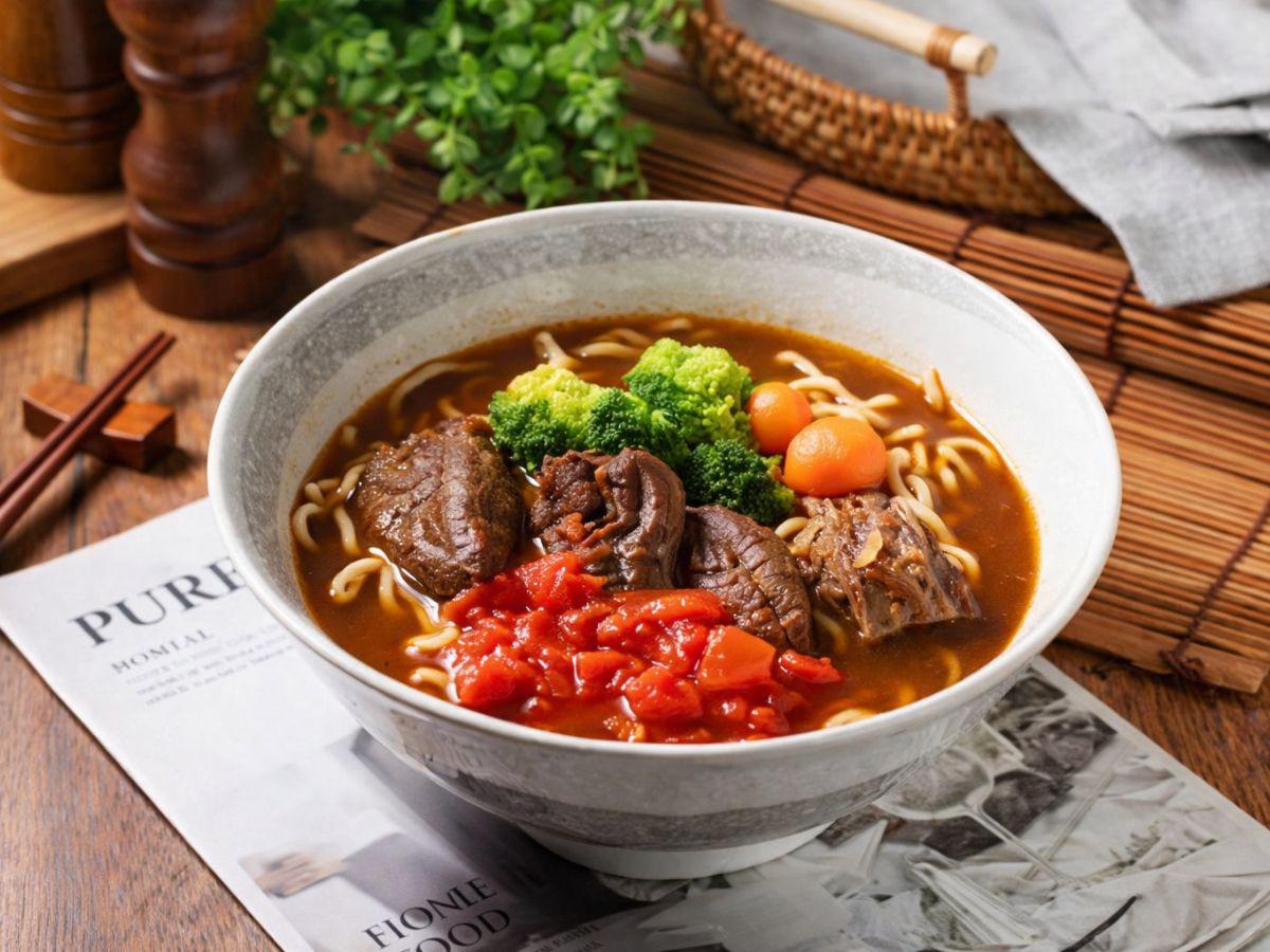 台南北區牛肉麵推薦 四公分厚切肉塊 純牛肉熬煮羅宋風味湯頭
