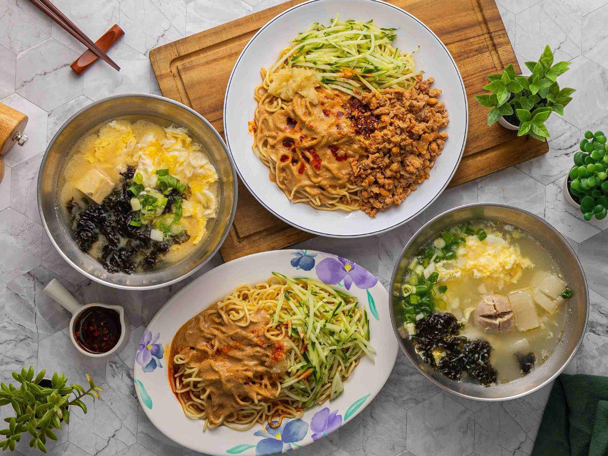 桃園中正路必吃美食：招牌涼麵搭配三合一味噌湯，是深受在地人喜愛的台式經典健康午餐（圖/Medick Marketing Ltd.提供）