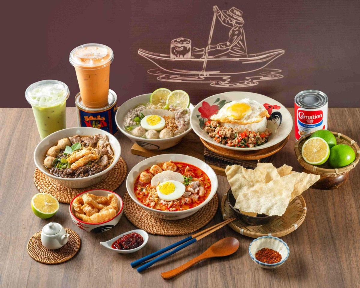 三蘆異國料理餐廳,船麵黑湯使用泰國進口黑辣椒炒至碳香,湯頭香氣厚實不嗆辣,喝完仍帶回甘。(圖/Medick Marketing Ltd.提供)
