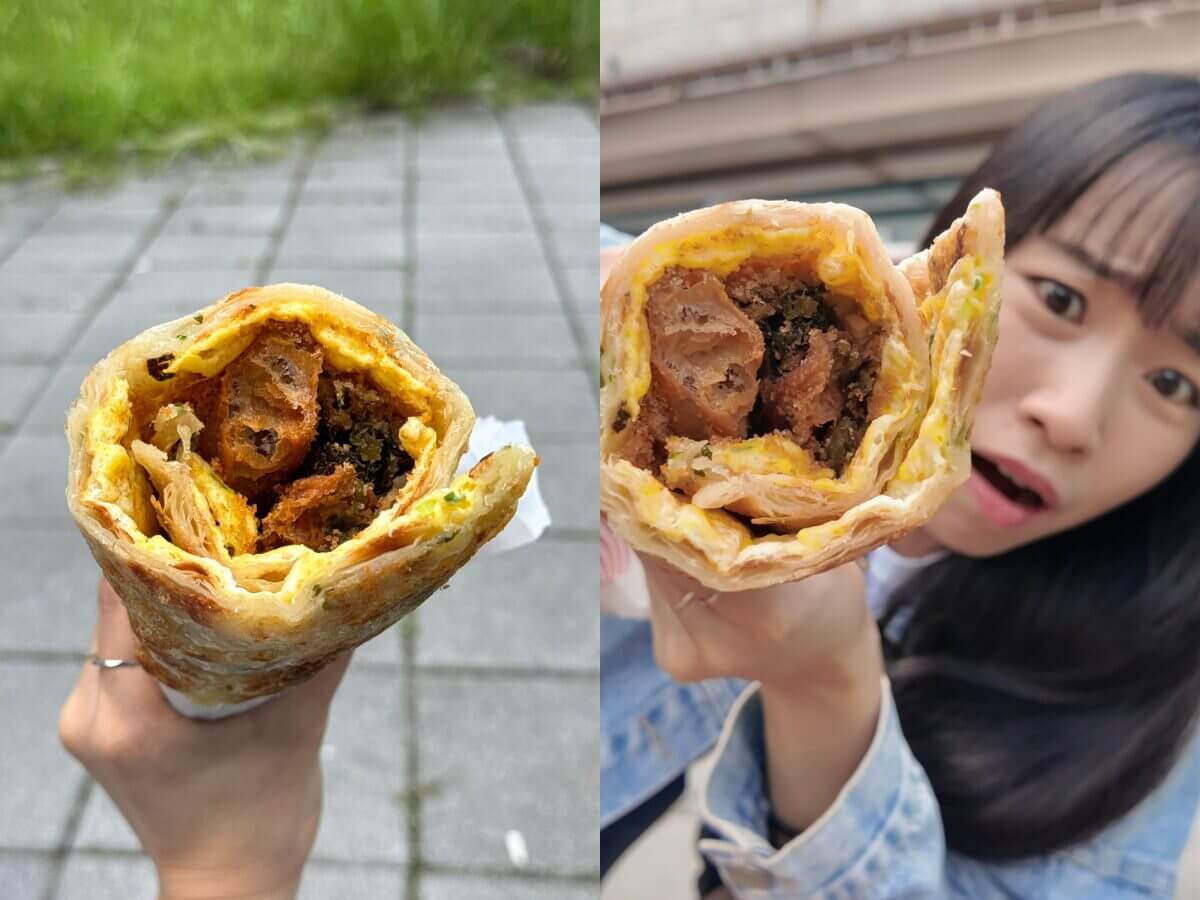 台北早餐推薦|吃完馬上暈碳!台北最強巨無霸飯糰,上順興香Q飯糰重新開幕,蔥油餅包飯糰太狂