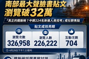 鐵飯碗不香了？軍公教、國營事業報考降溫 中鋼招考「南部最大聲臉書」引爆討論