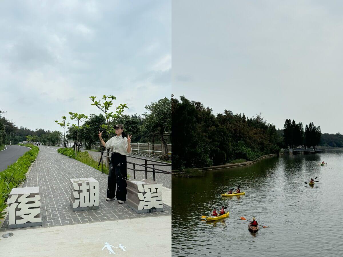 桃園新景點|後湖溪生態園區玩法全攻略,獨木舟SUP+舟日咖啡看夕陽+逐浪天梯海景一條龍