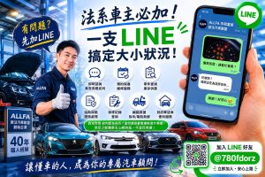從保養到救援一鍵搞定 ALLFA 中和富貿汽車打造法系車LINE智慧服務