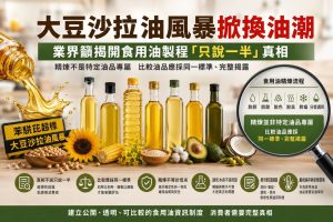 大豆沙拉油風波掀換油潮 業界籲揭開食用油製程「只說一半」的真相