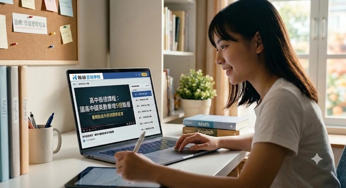 國中到高中課程難度落差明顯,許多高一新生開學後才發現,過去的讀書方式已經不夠用。/圖片來源AI示意圖翰林雲端學院提供。
