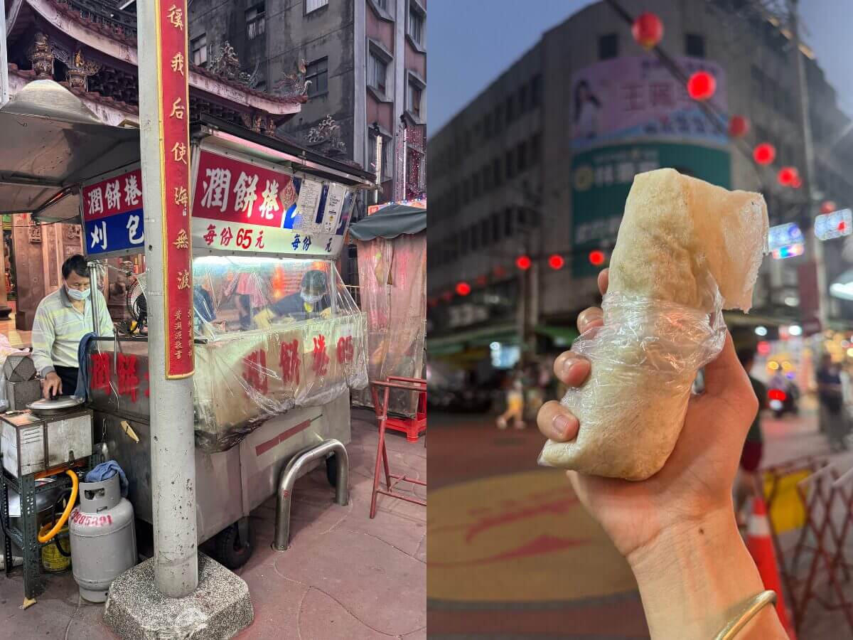 新莊廟街美食|百年老味道美食地圖,鹹光餅×臭豆腐×麵線一次吃