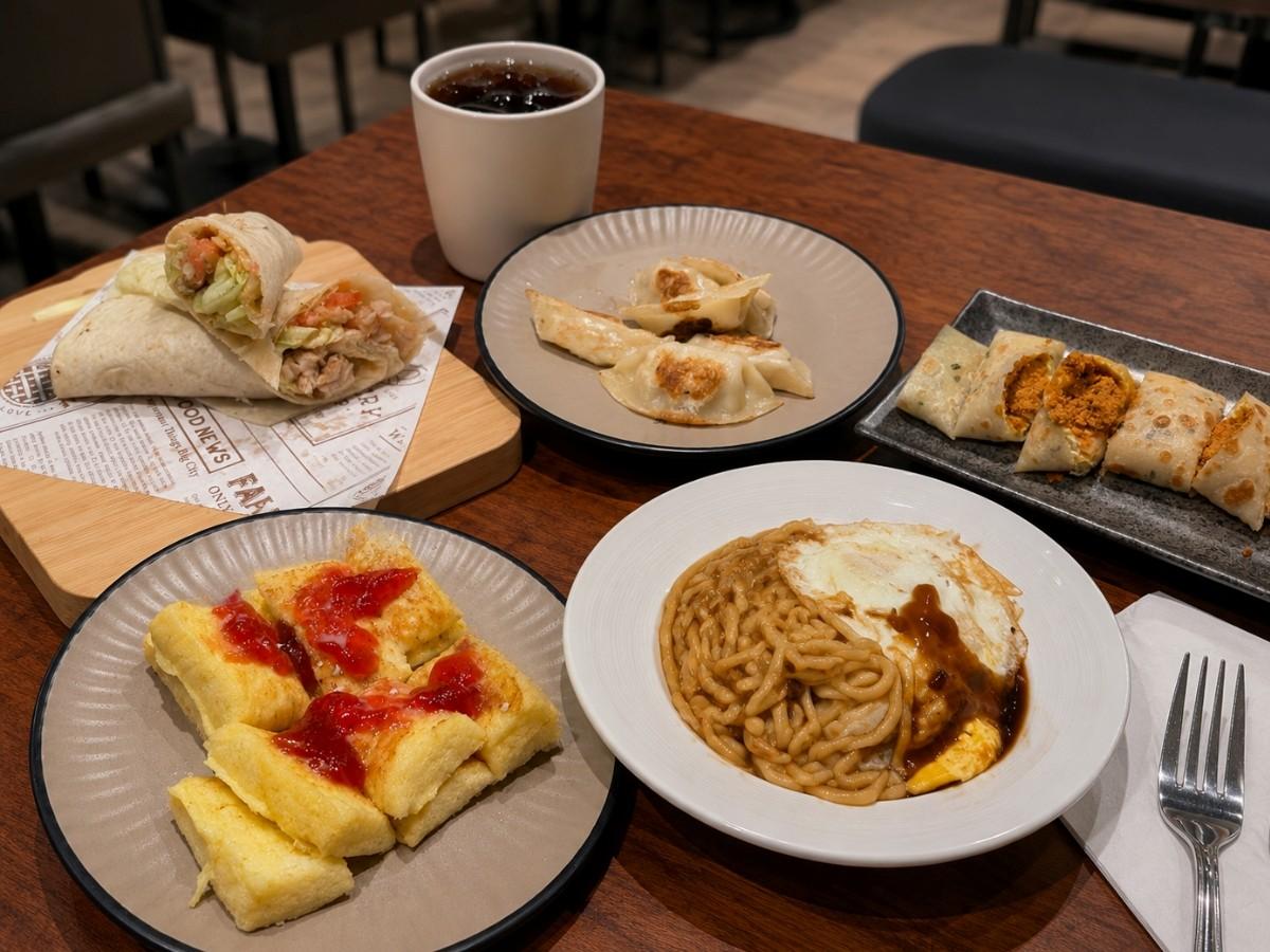 想找蘆洲平價早午餐,【六福早午餐】菜單涵蓋吐司、蛋餅、漢堡與義大利麵等選擇,多款餐點價格落在百元內(圖片來源:業者提供,經 ChatGPT 輔助局部修改)