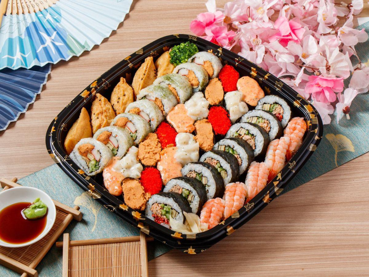 龍潭外帶壽司提供多種餐點組合,消費者可依用餐人數與生熟食偏好選擇適合品項(圖片來源:業者提供,經 ChatGPT輔助局部修改)