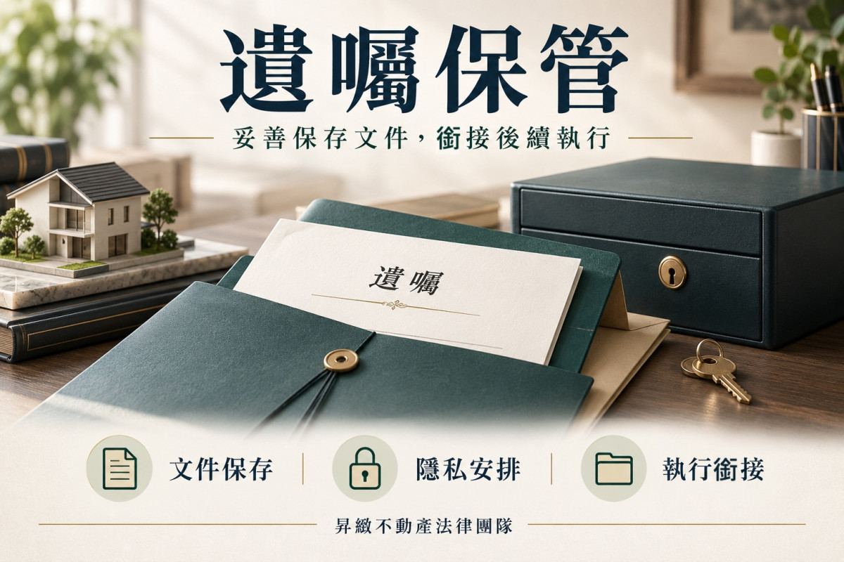 房地遺囑怎麼規劃 昇緻一站式包辦生前安排與繼承登記