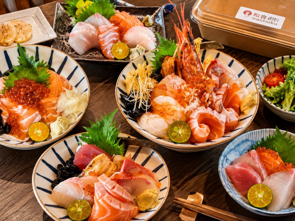 位於彰化員林的【和食washoku】,店內自由丼可自選兩種食材,適合想依個人口味選配魚料的顧客,是海鮮丼中的另一種選擇(圖片來源:業者提供,經 ChatGPT 輔助局部修改)