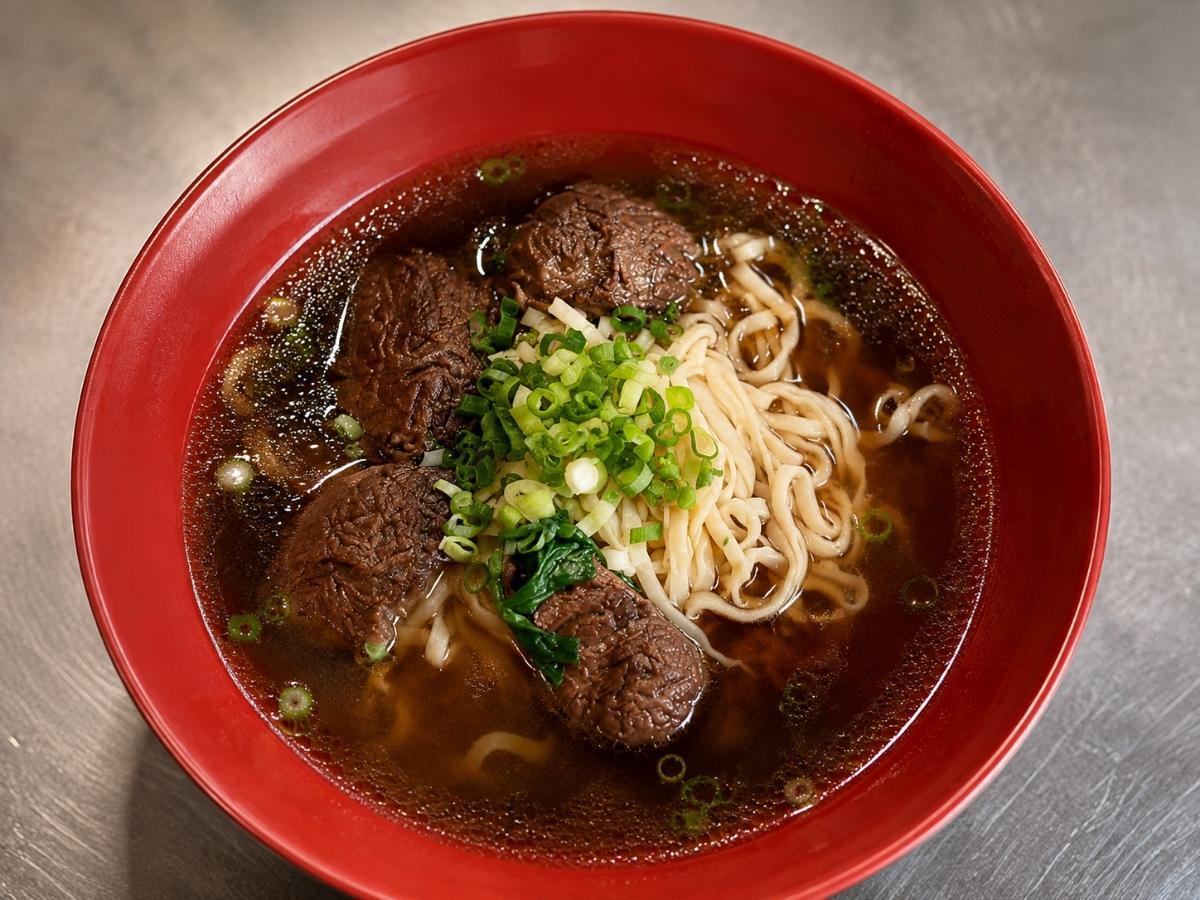 新北板橋大觀路牛肉麵老店由第二代接手經營,延續近50年紅燒牛肉麵與平價路線,持續服務在地居民(圖片來源:業者提供,經 ChatGPT 輔助局部修改)